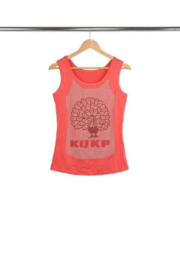 Musculosa Strass Pavo Real