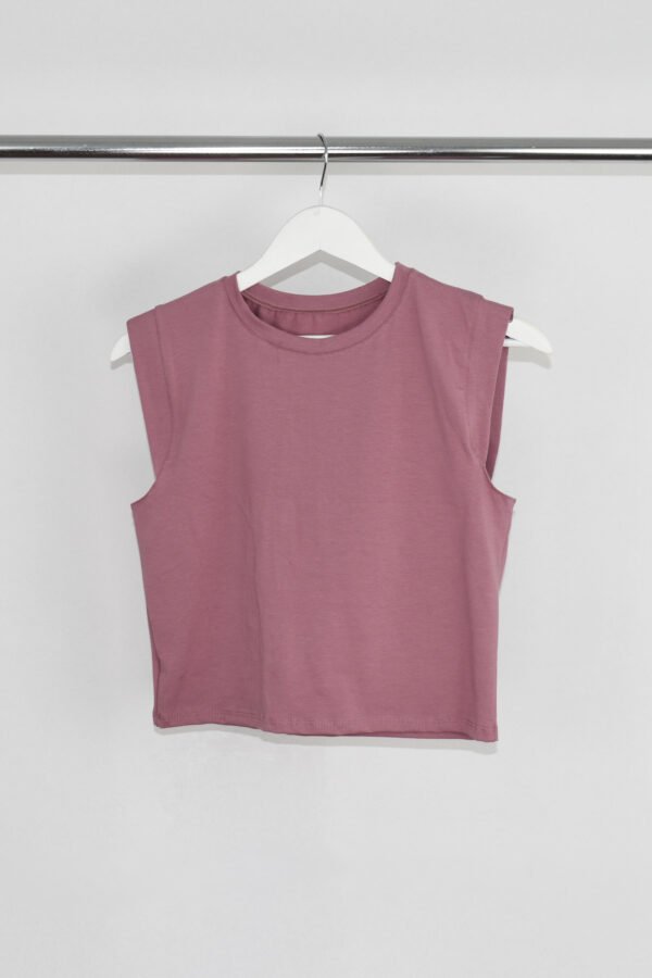 Musculosa Brownie Con Mangas -Algodon lycra