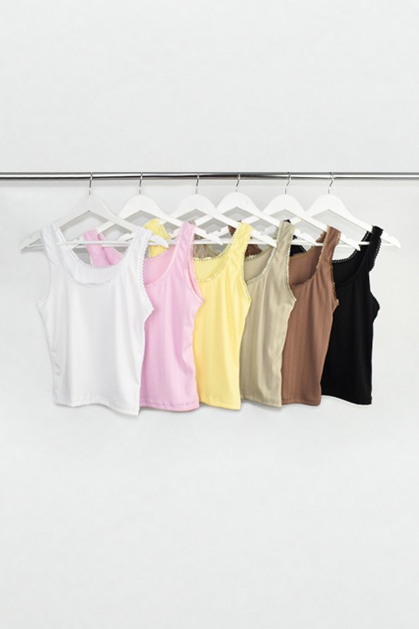 Musculosa Lover Puntilla - Algodon Knit