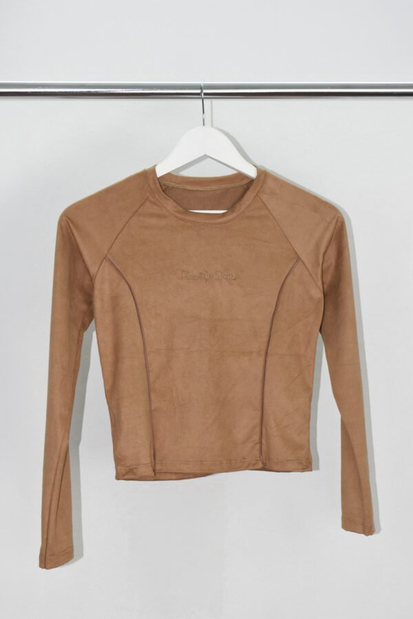 Camiseta ranglan Less is more - Gamuzado