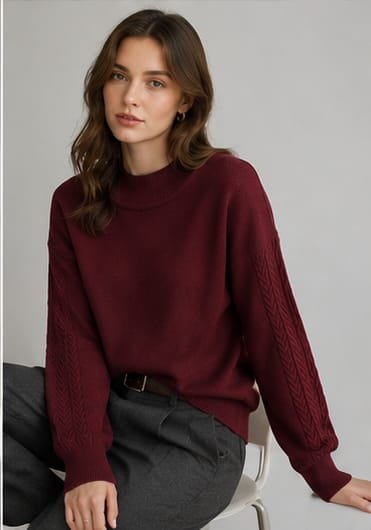 Sweater Media polera oversize