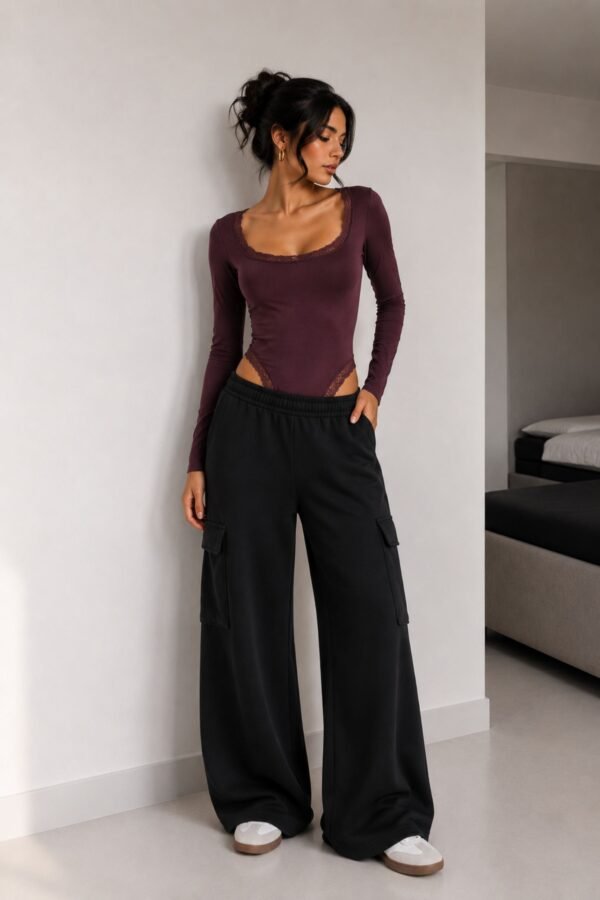 Body escote cuadrado con puntilla - Ribb c/lcyra
