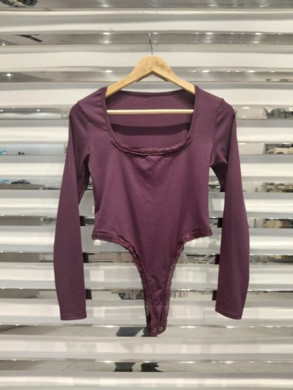 Body escote cuadrado con puntilla - Ribb c/lcyra